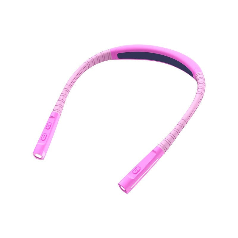 Eye-protecting Neckband Reading Light Outdoor Cycling And Walking Lighting Warning Light Rechargeable Dual-head Work Light