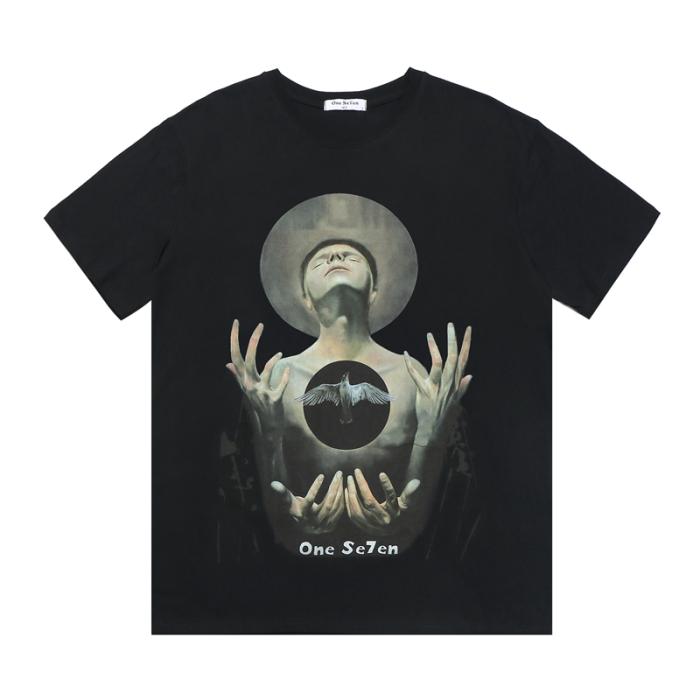 American Streetwear Dark Style T-Shirt with Print