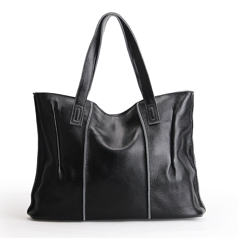 Women's First Layer Cowhide Single-Shoulder Travel Bag