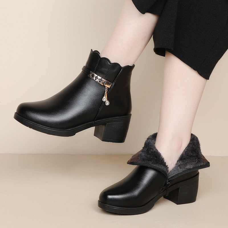 Women's Warm Fleece-Lined Ankle Boots