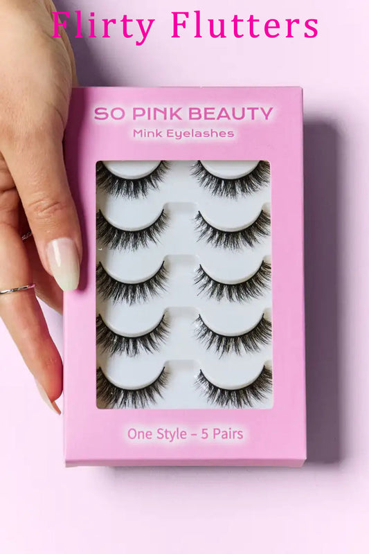 SO PINK BEAUTY Pestañas de Visón 5 Pares