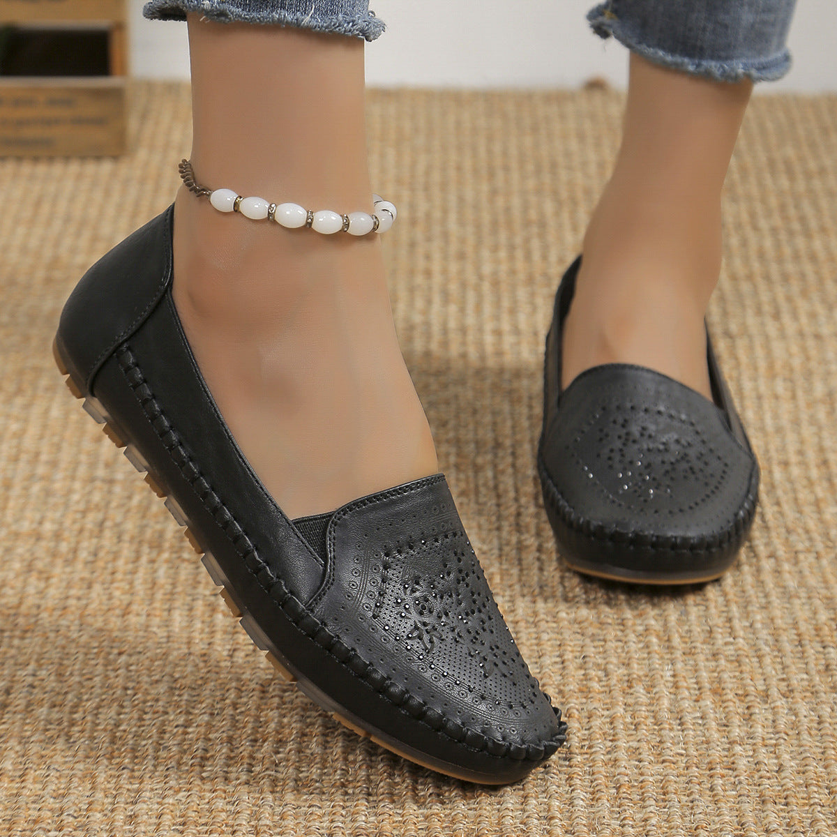 Women's Handmade Stitching Gommino Casual Flats