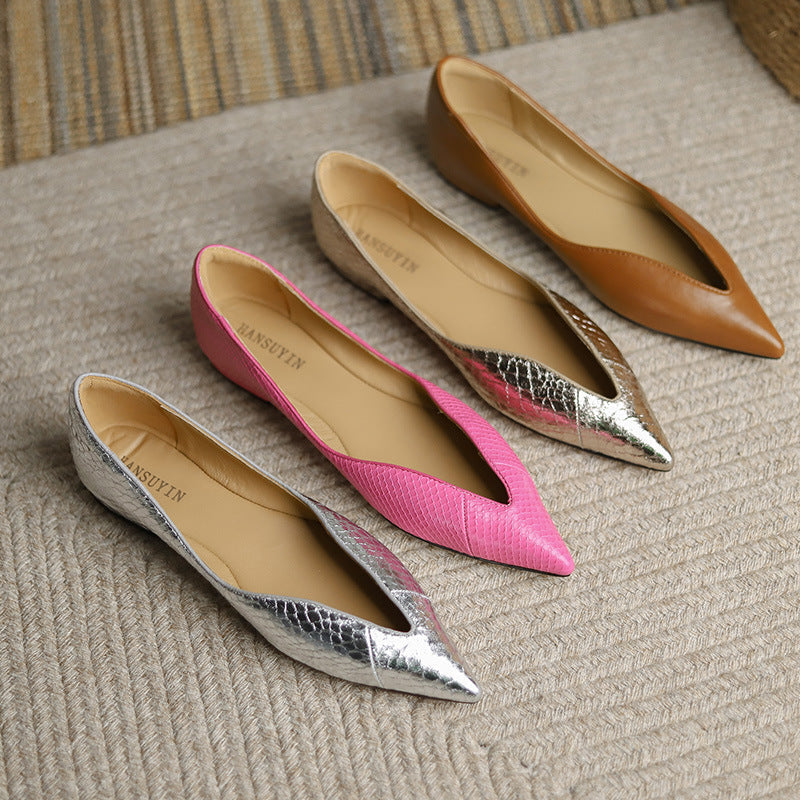 Women's French Pointed Flat Pumps