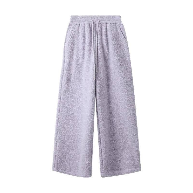 Womens Casual Loose-fitting Warm Extended-length Pants See size chart under “more details”