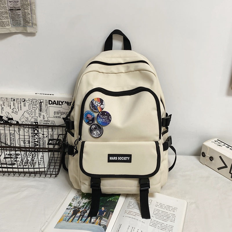 Unisex Mars Society Large Capacity Student Backpack Bags