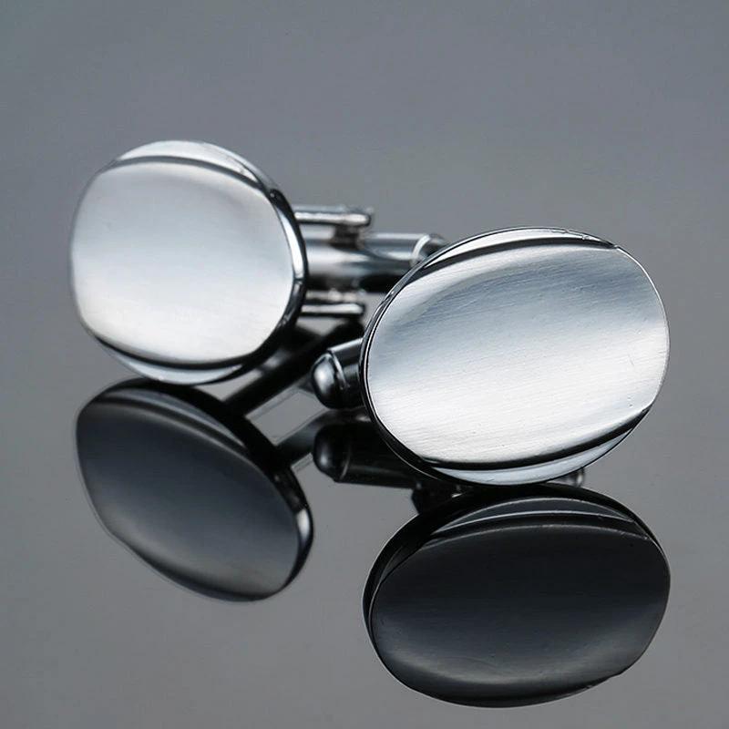 Copper Black Golden And Silver Laser Metal Cufflinks For Men