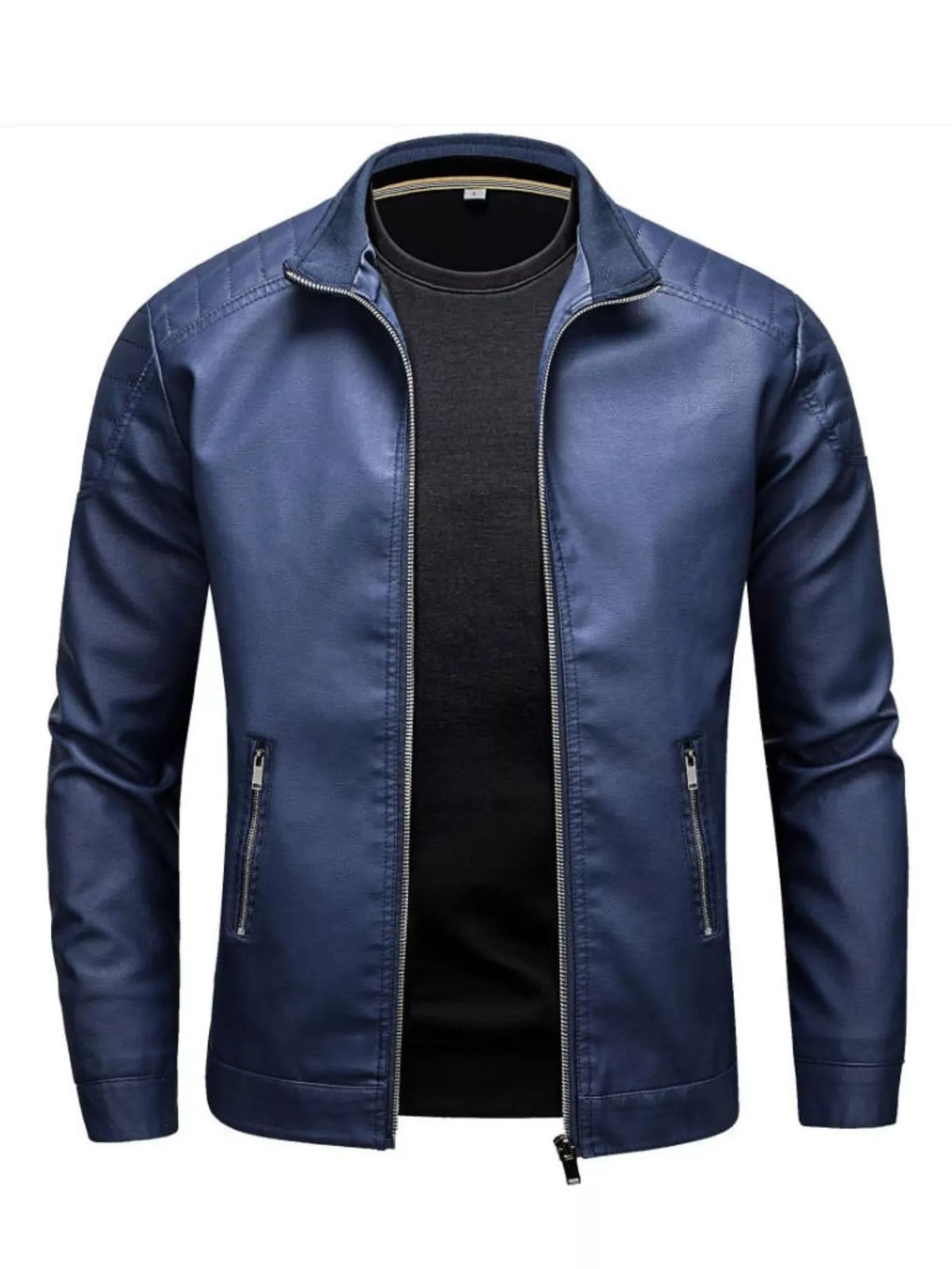 Men's Plus Size Zip Up Long Sleeve Jacket