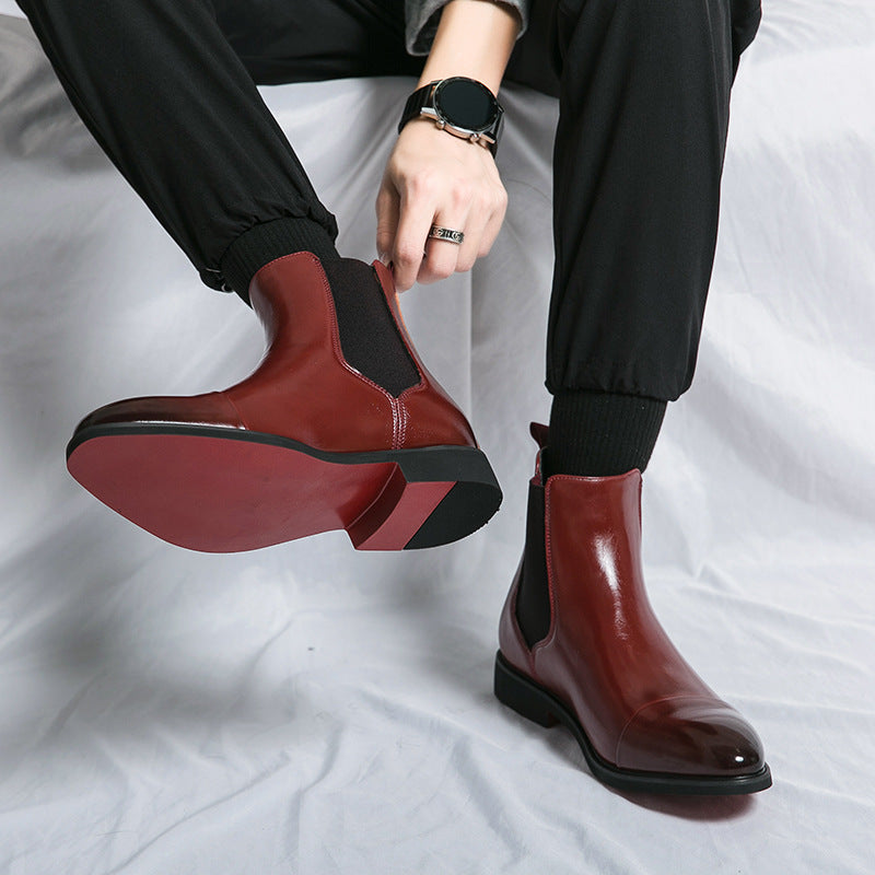 Men's British Fashion High Top Casual Chelsea Boots