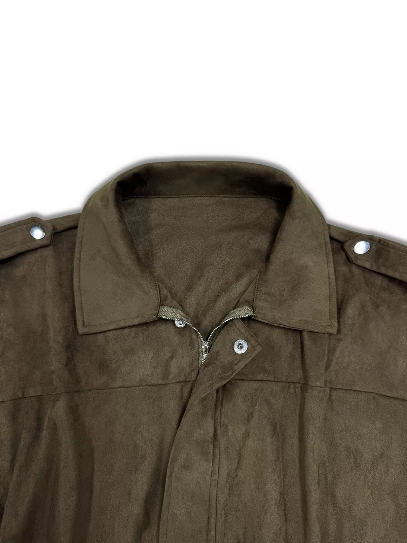 Chaqueta bomber corta de gamuza tallas grandes. Ver la tabla de tallas en "más detalles".