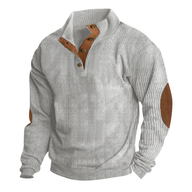 Autumn And Winter New Cross-Border Men's Outdoor Jacket Amazon Corduroy Casual Stand-Up Collar Long-Sleeved Sweatshirt In Stock