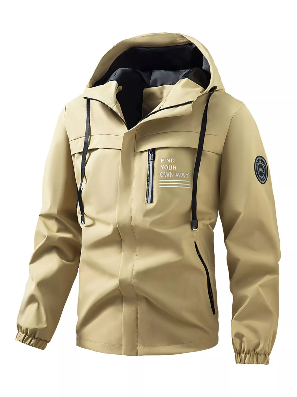 Men's Plus Size Hooded Outdoor Windproof Jacket
