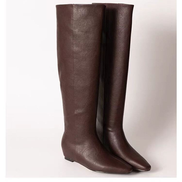 Square-Toe Tall Knight Boots