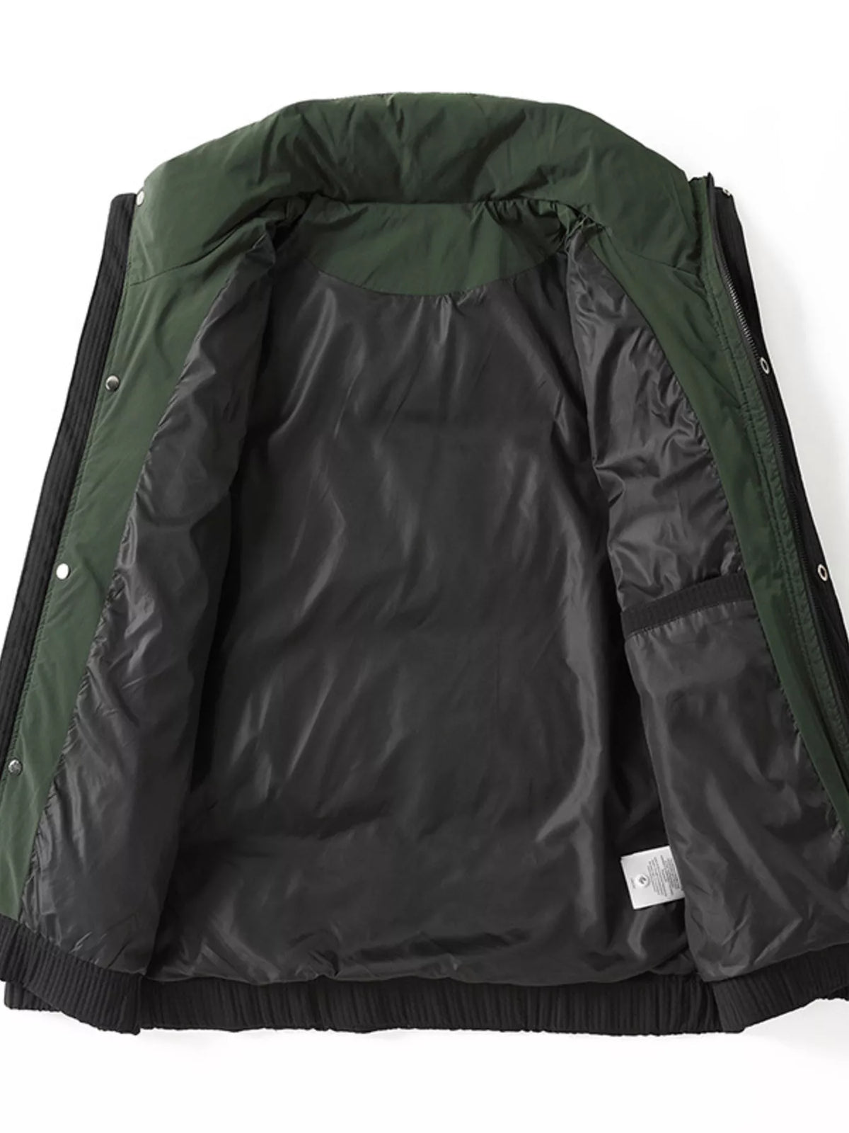 Men's Plus Size Textured Puffer Jacket with Pockets
