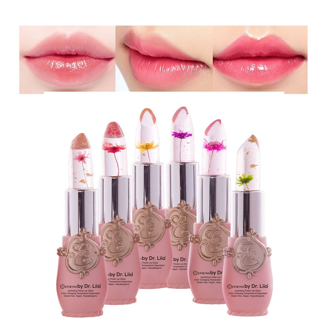 Color-Changing Flower Lip Gloss – Vegan, Gluten-Free, Hydrating Lip Balm