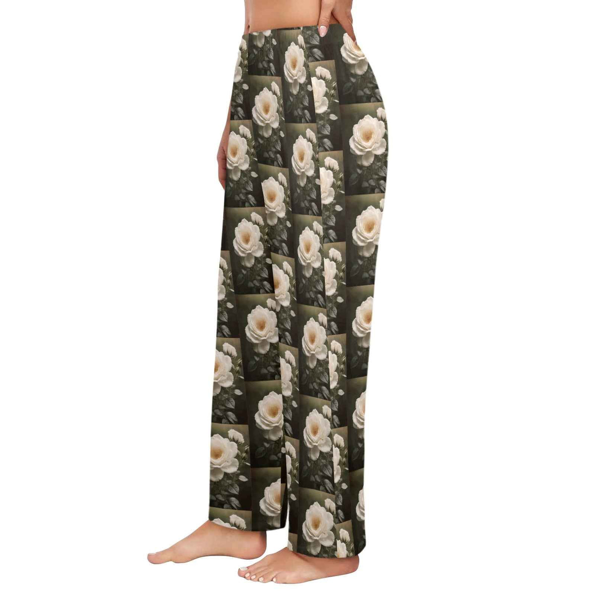 White Rose Women's Pajama Trousers Without Pockets