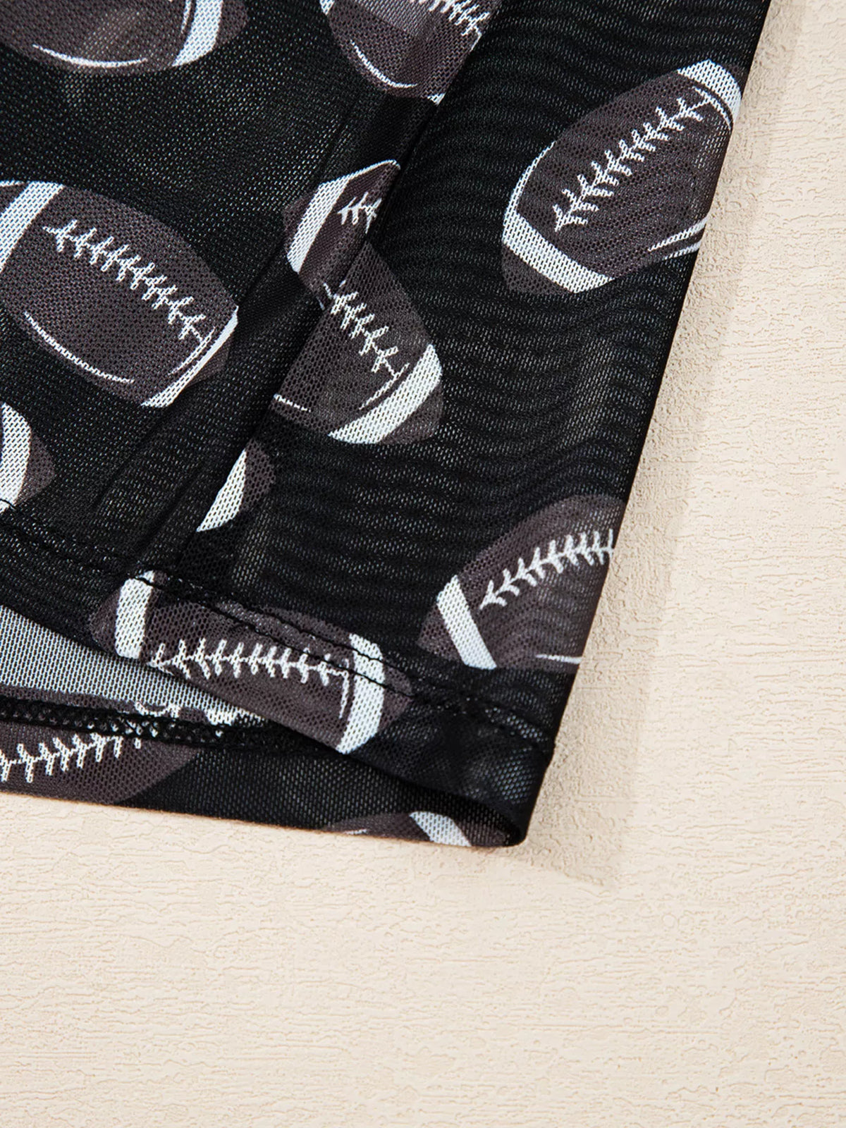 Game Day Mesh Sheer Long Sleeve Top
