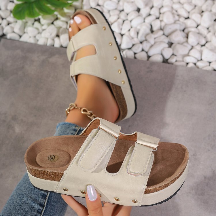 Women's Beach Sandals with Thick Soles