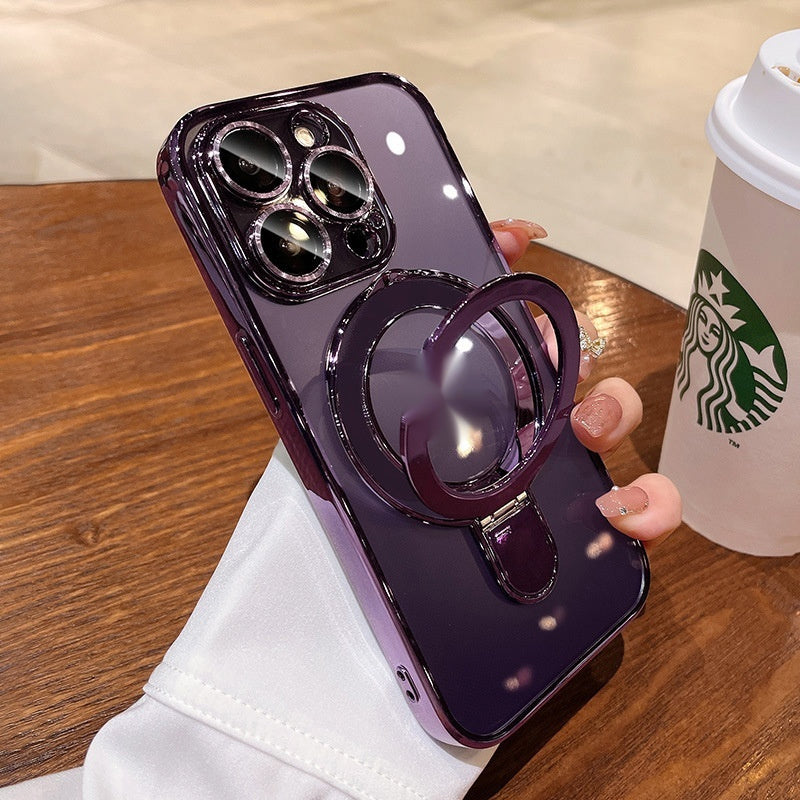 Electroplated Magnetic Suction Bracket Phone Case