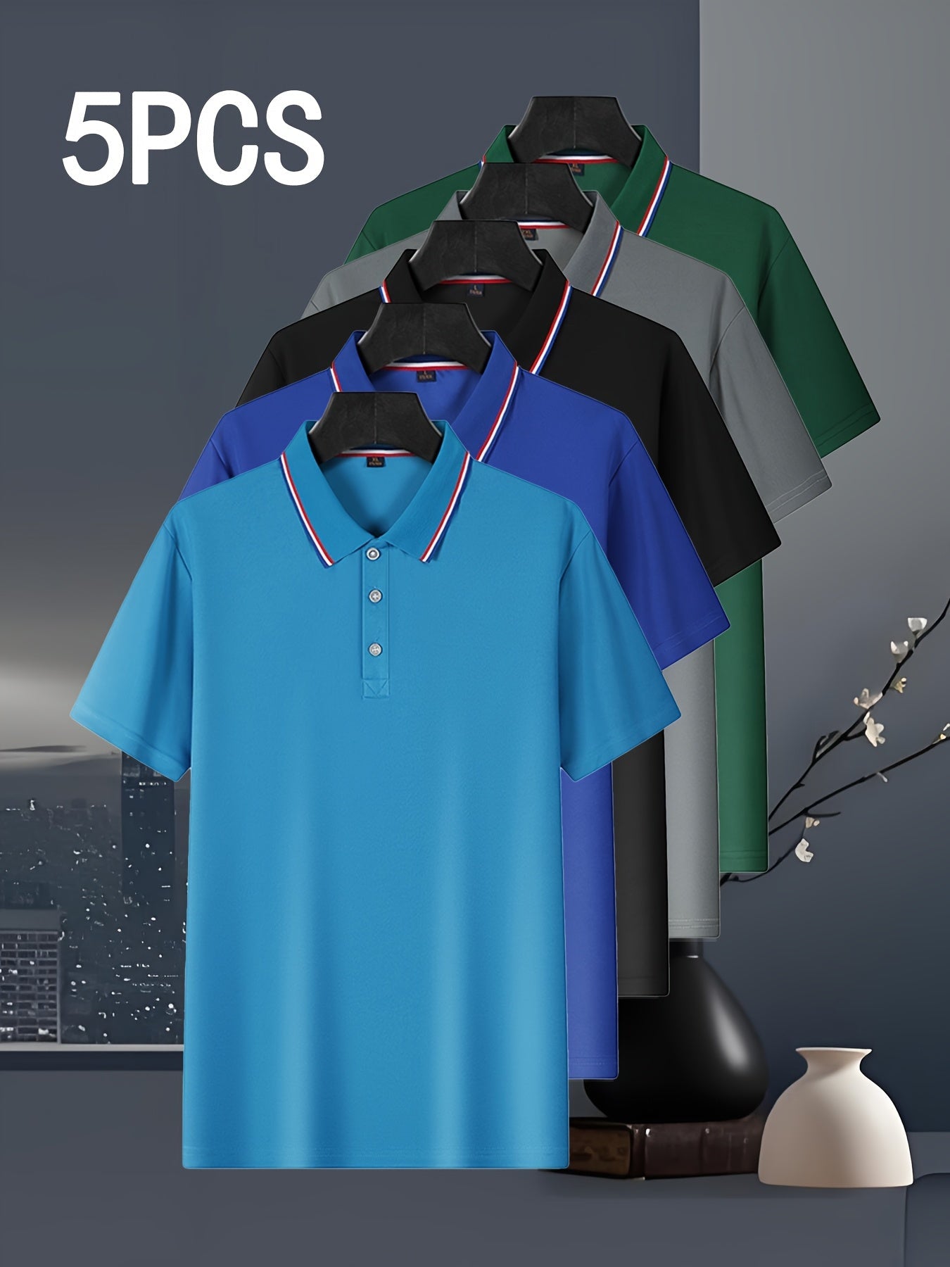 Polo Deportivo Transpirable para Hombre Estilo Fresco de Verano