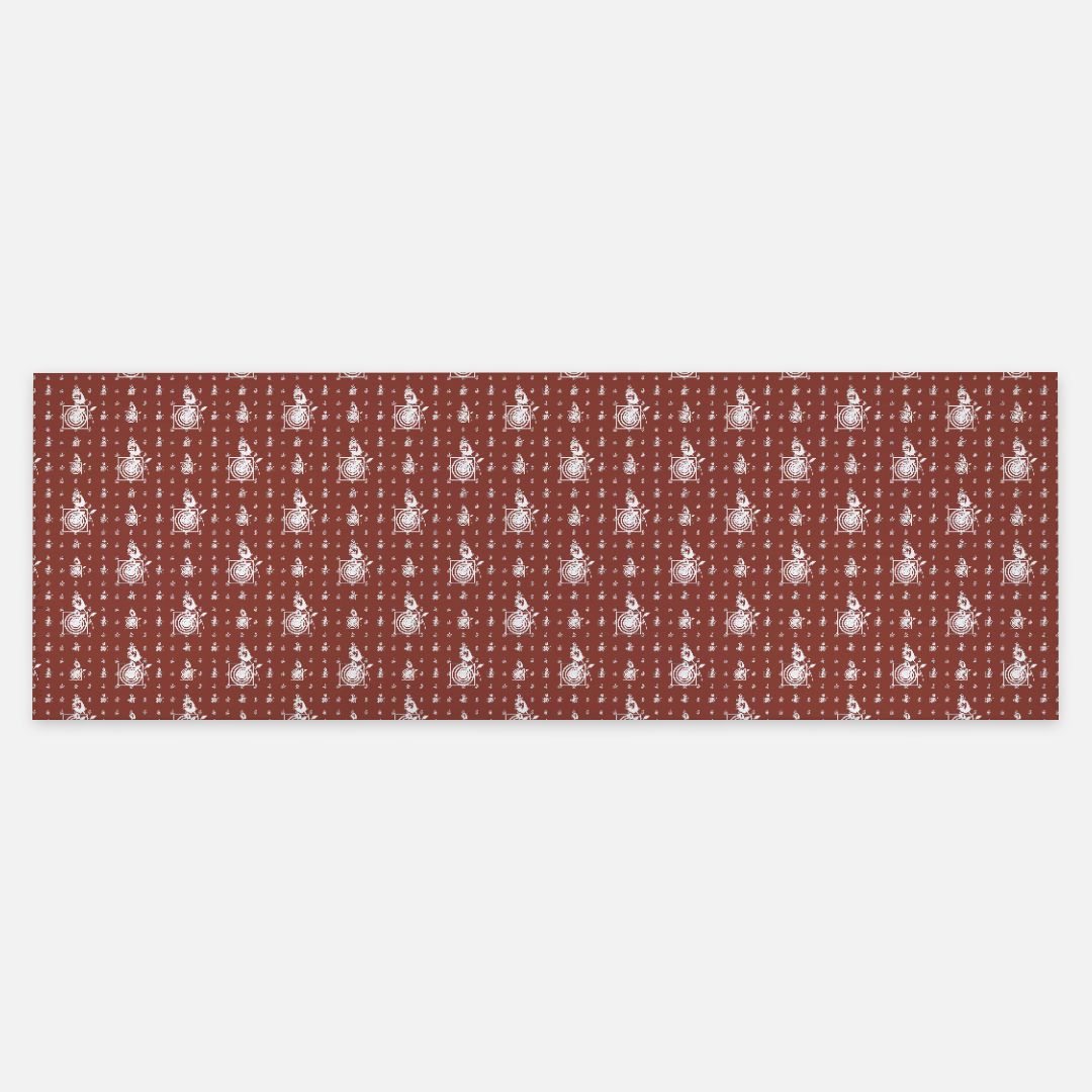 Roses and Swirls Dark Red Pashmina Scarf