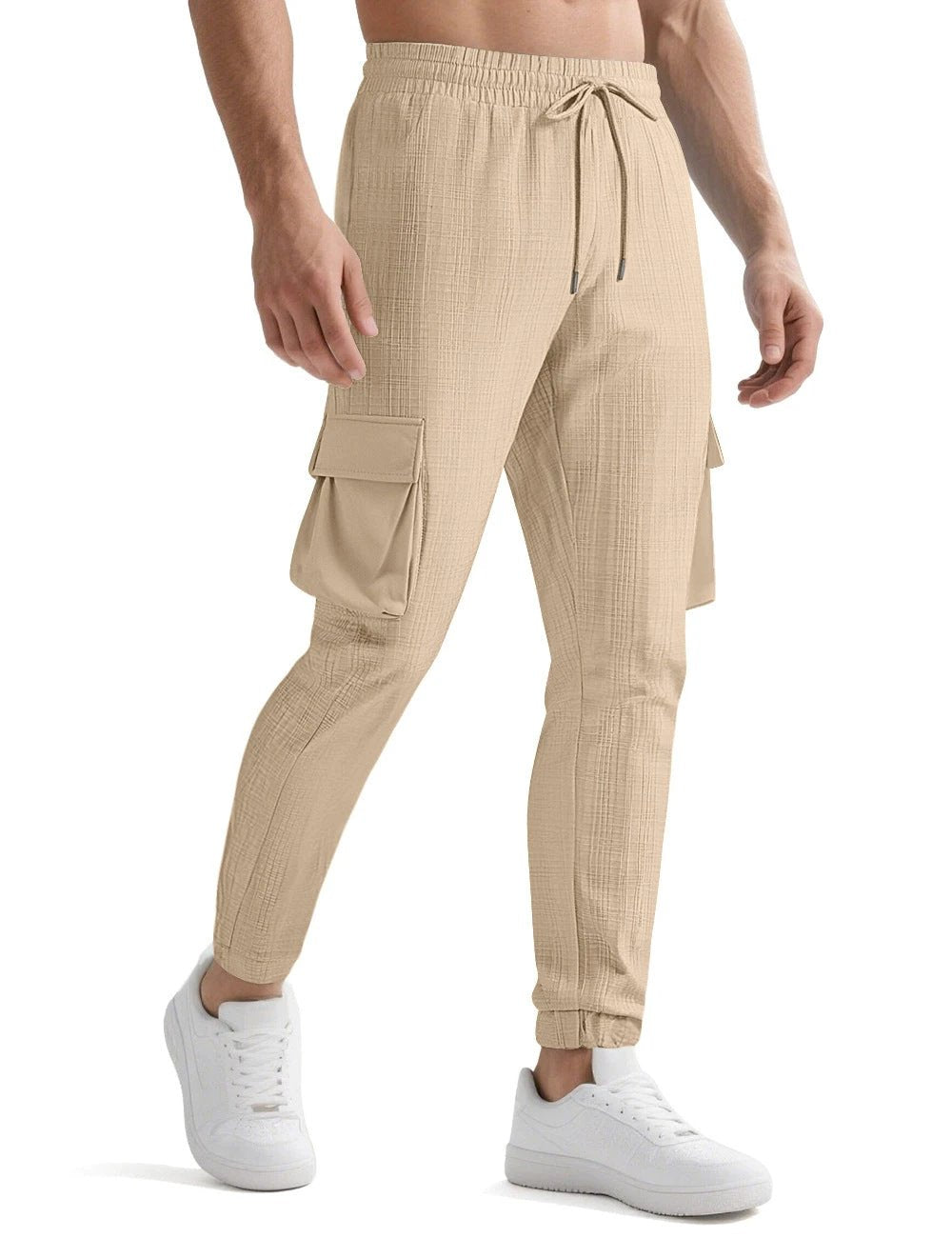 Fashion Sport Casual Trendy Drawstring Multi-pocket Pants For Men