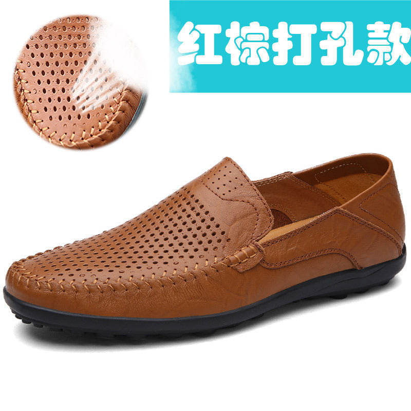 Men's Cowhide Business Casual Flats