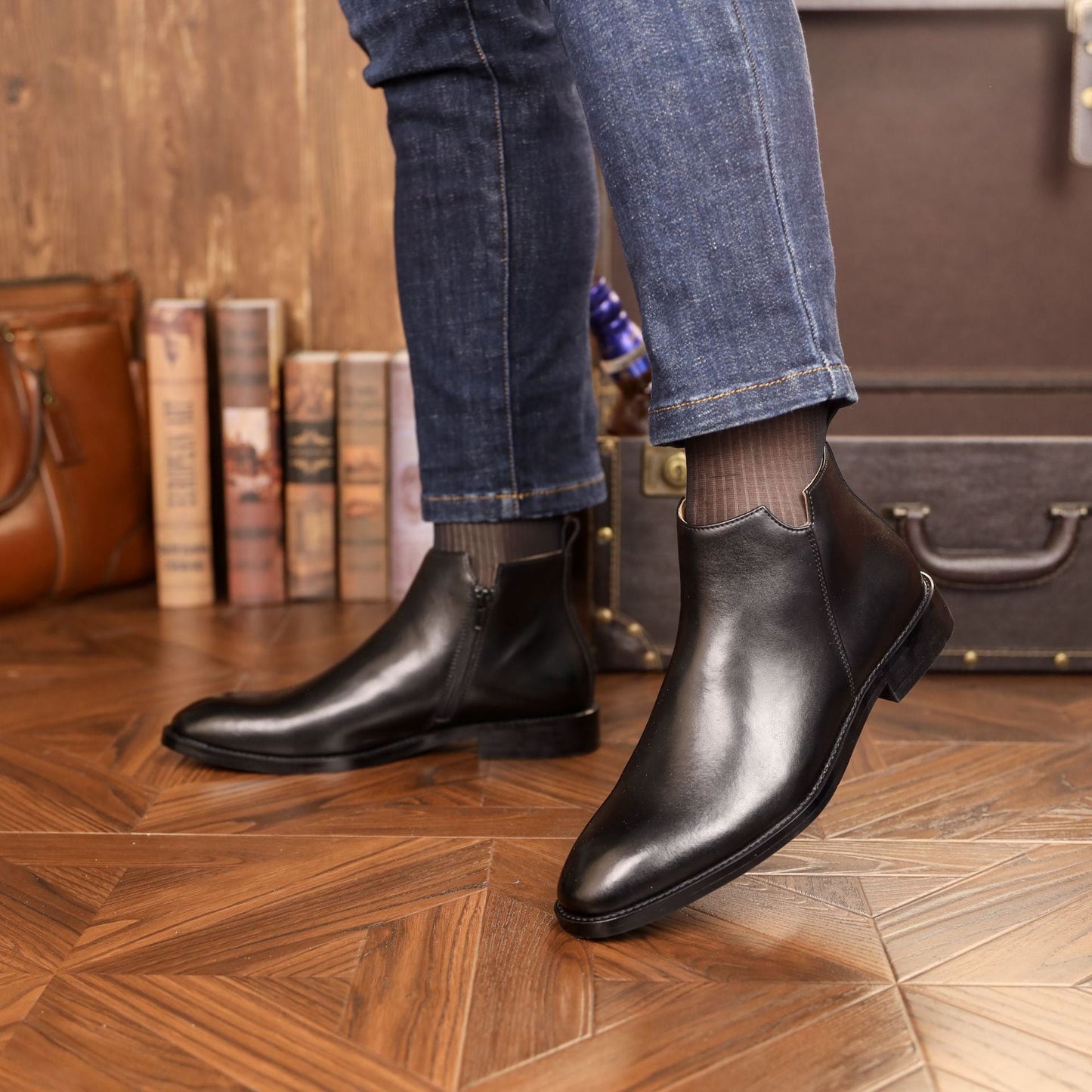 Men's British Style Casual Side Zipper Martin Boots