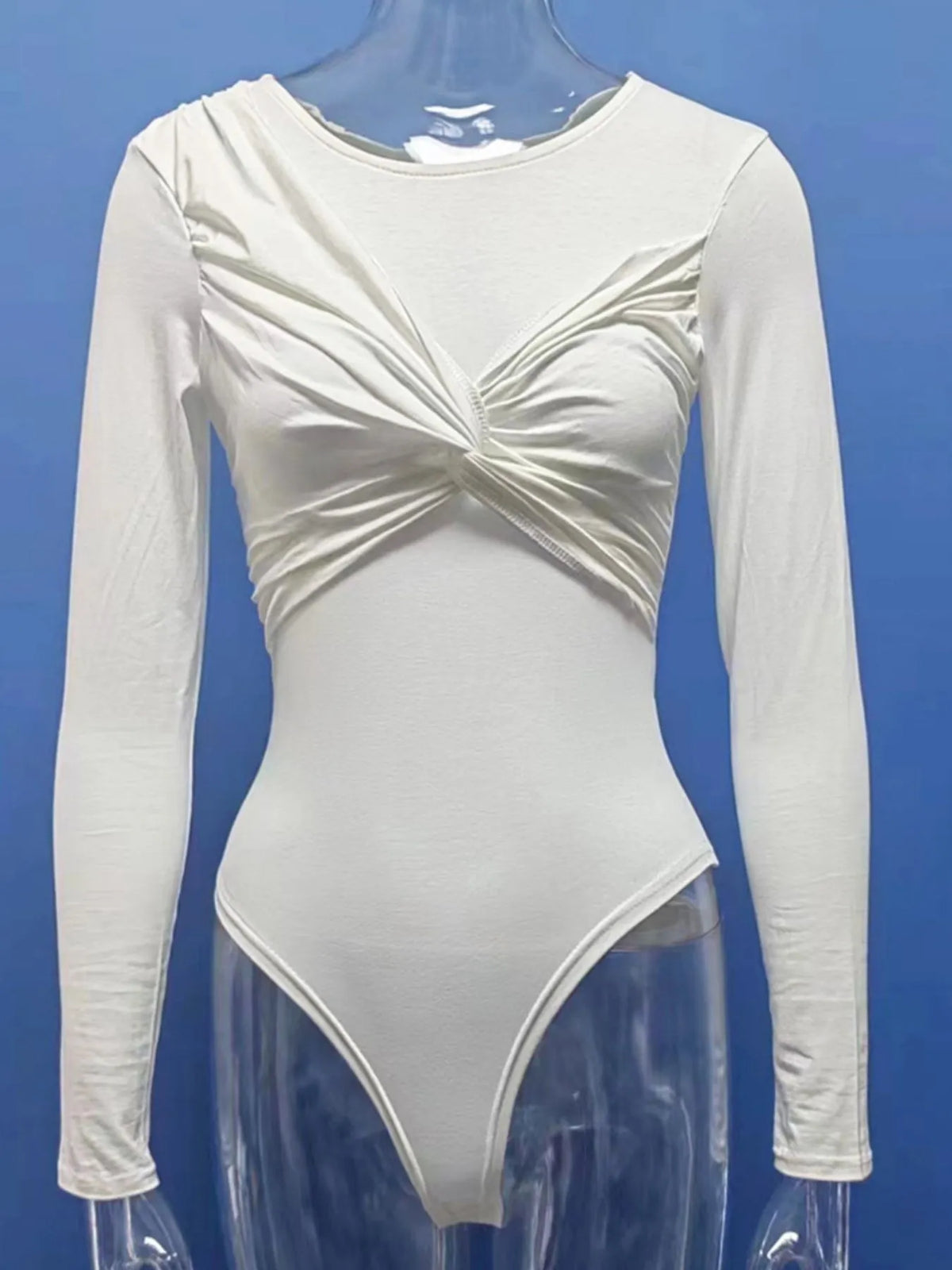 Twist Front Long Sleeve Bodysuit