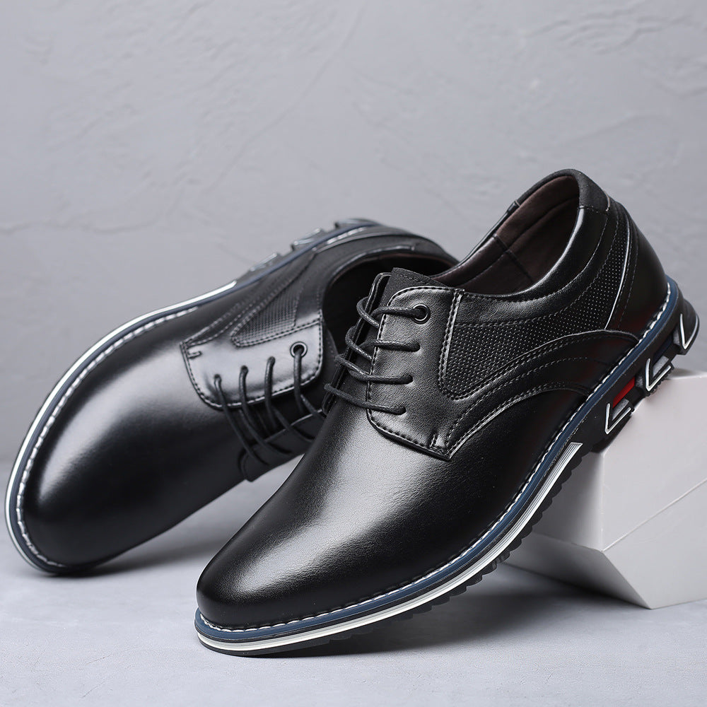 Men's Leather Casual Lace-Up Shoes