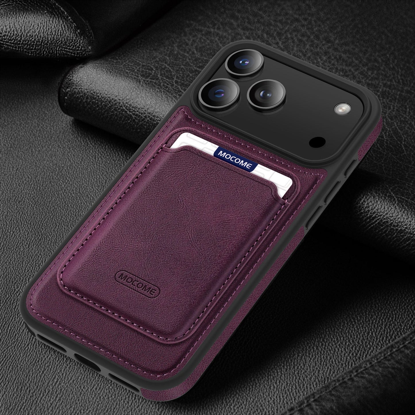 Leather Magnetic Card Holder Phone Case Compatible With The 17 Pro Max