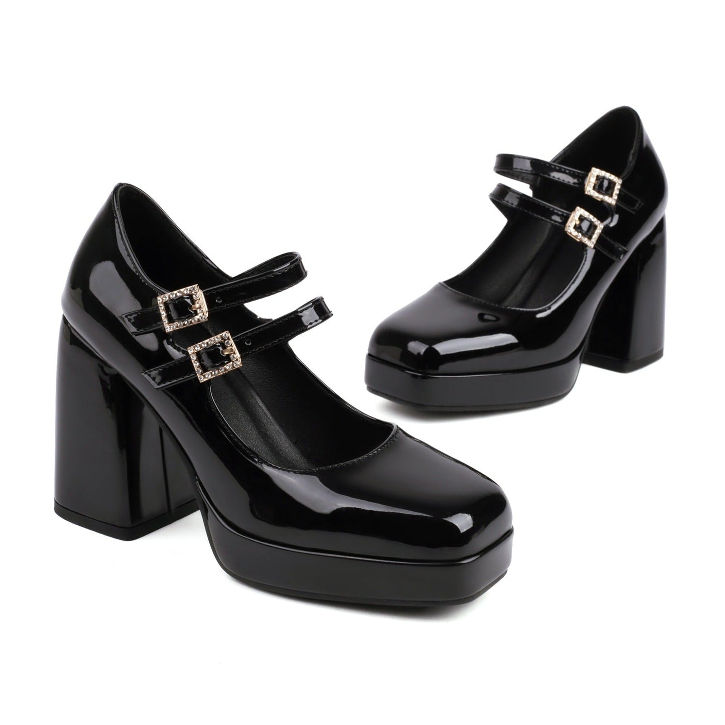 Women's Square-Toe Mary Jane Flats