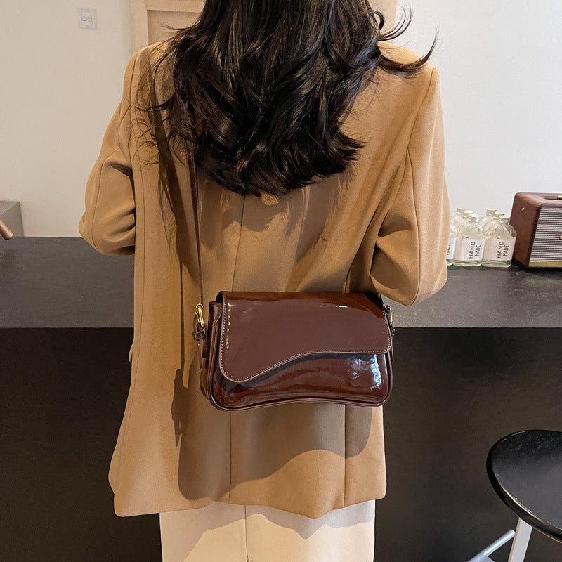 Women's Shiny Simple Shoulder Bag Crossbody Bag