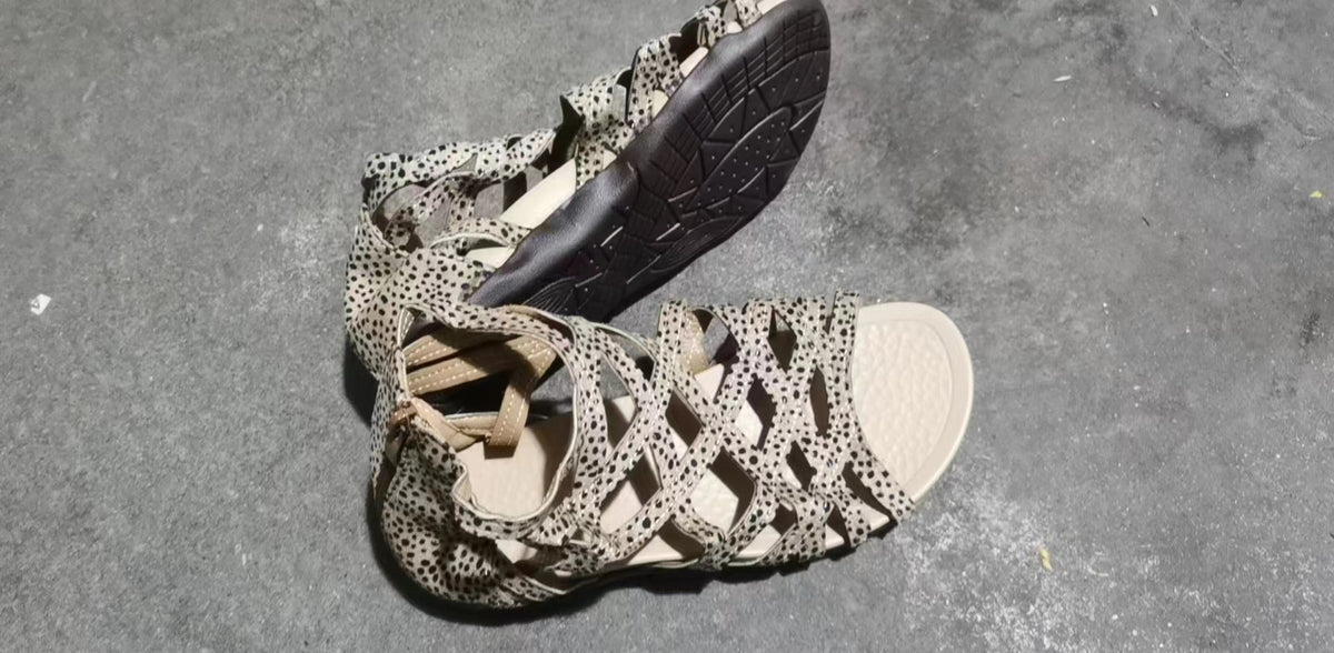 Women's Cross Strap Wedge Sandals