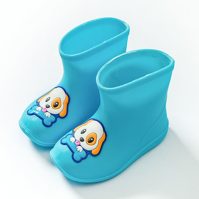 Non-slip Stylish Rubber Shoes Men's And Women's Children & Baby Baby Velvet Rain Boots