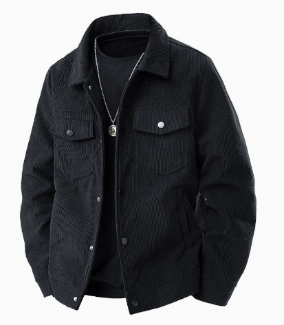 Men's Corduroy Cargo Lapel Jacket for Spring & Autumn