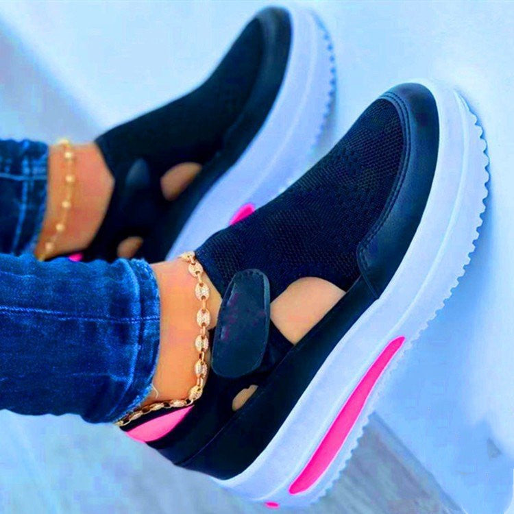 Flat Fly Knit Breathable Casual Mesh Shoes