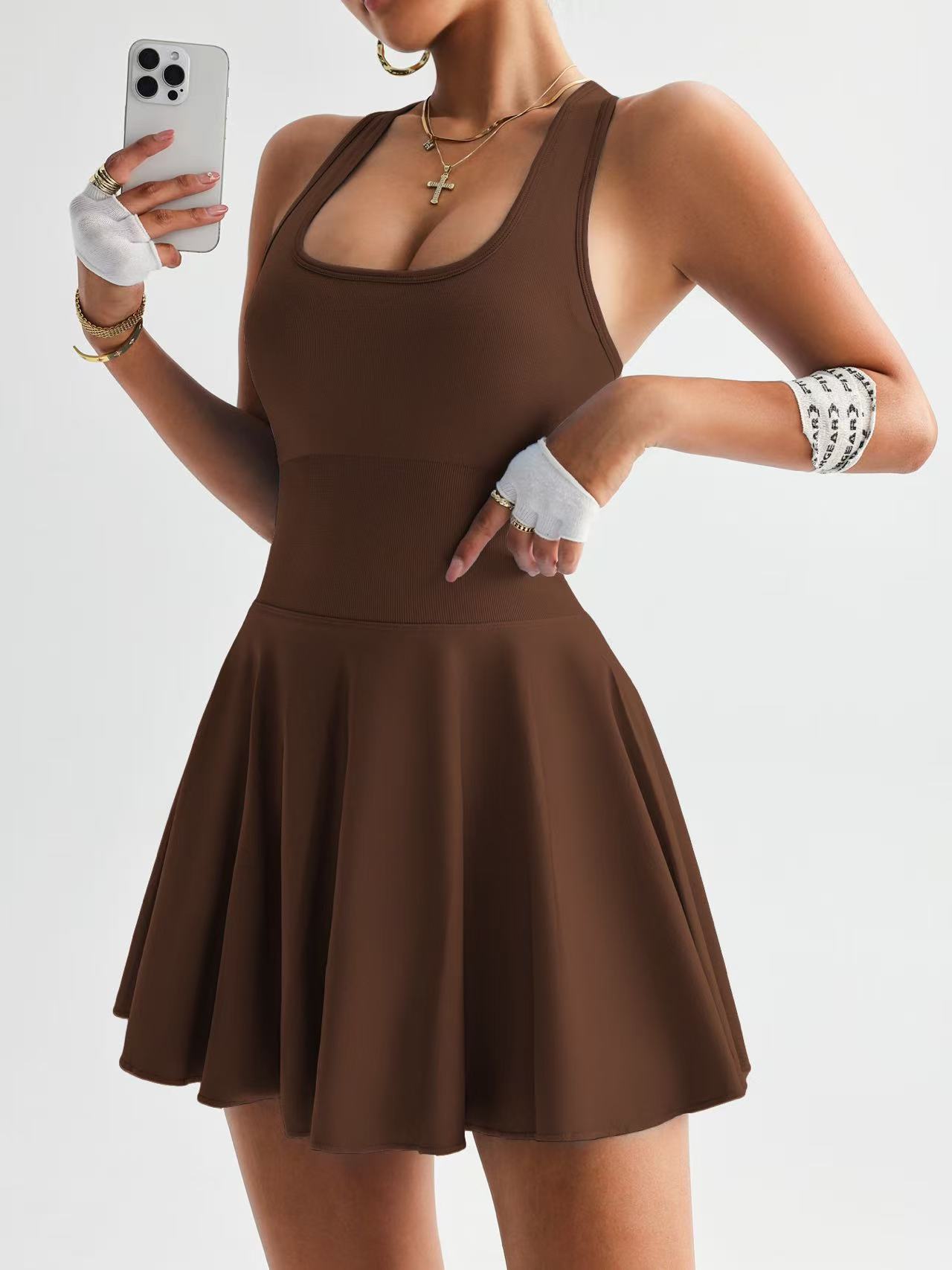 Vestido de yoga de mujer de cintura alta