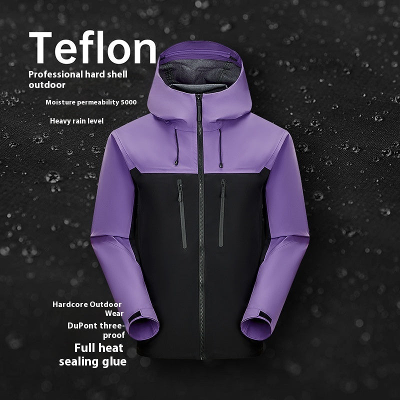 Chaqueta Impermeable Rígida Monocapa para Senderismo Unisex