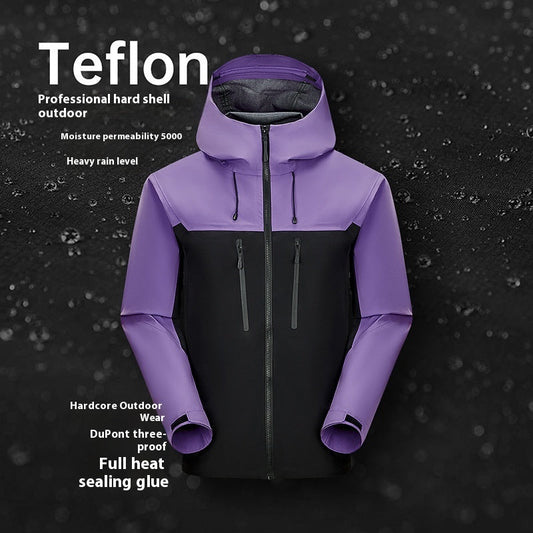 Chaqueta Impermeable Rígida Monocapa para Senderismo Unisex