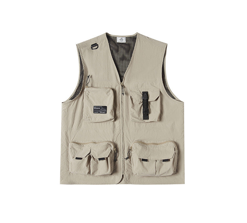 Boxi And Outdoor Functional Workwear Vest Men's And Women's Same Portable Loose Casual Jacket Camp Overalls