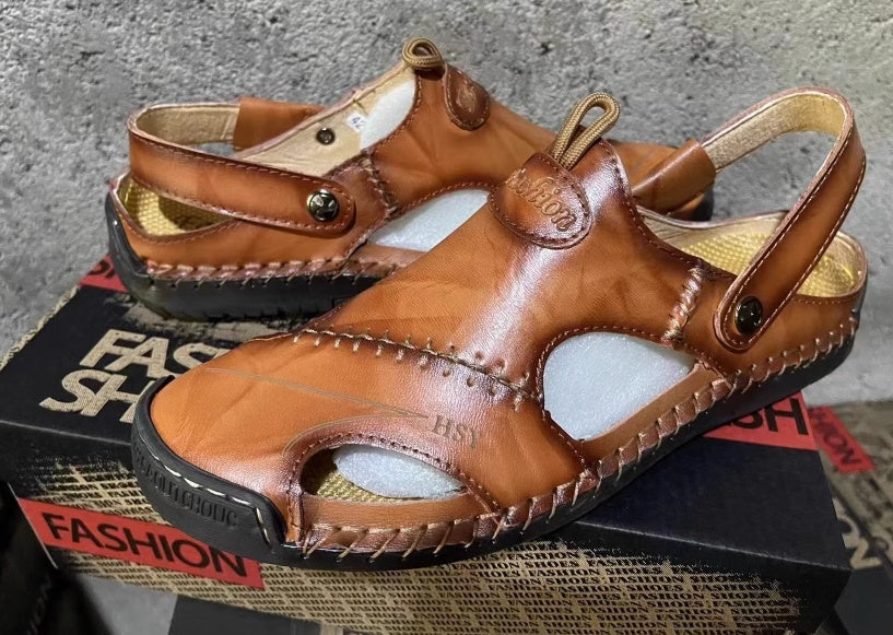 Men's Genuine Leather Roman Sandals