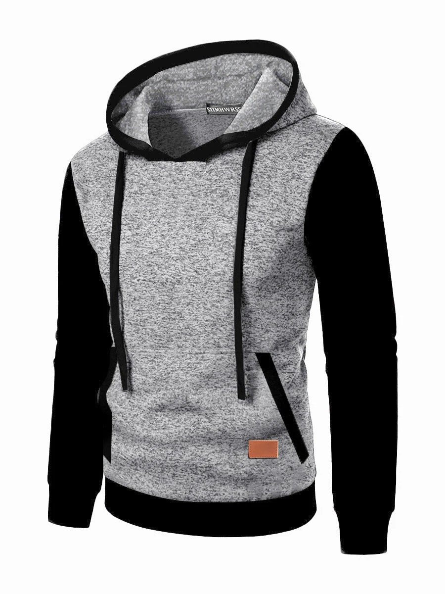 Men's Casual Jacquard Hooded Sweater