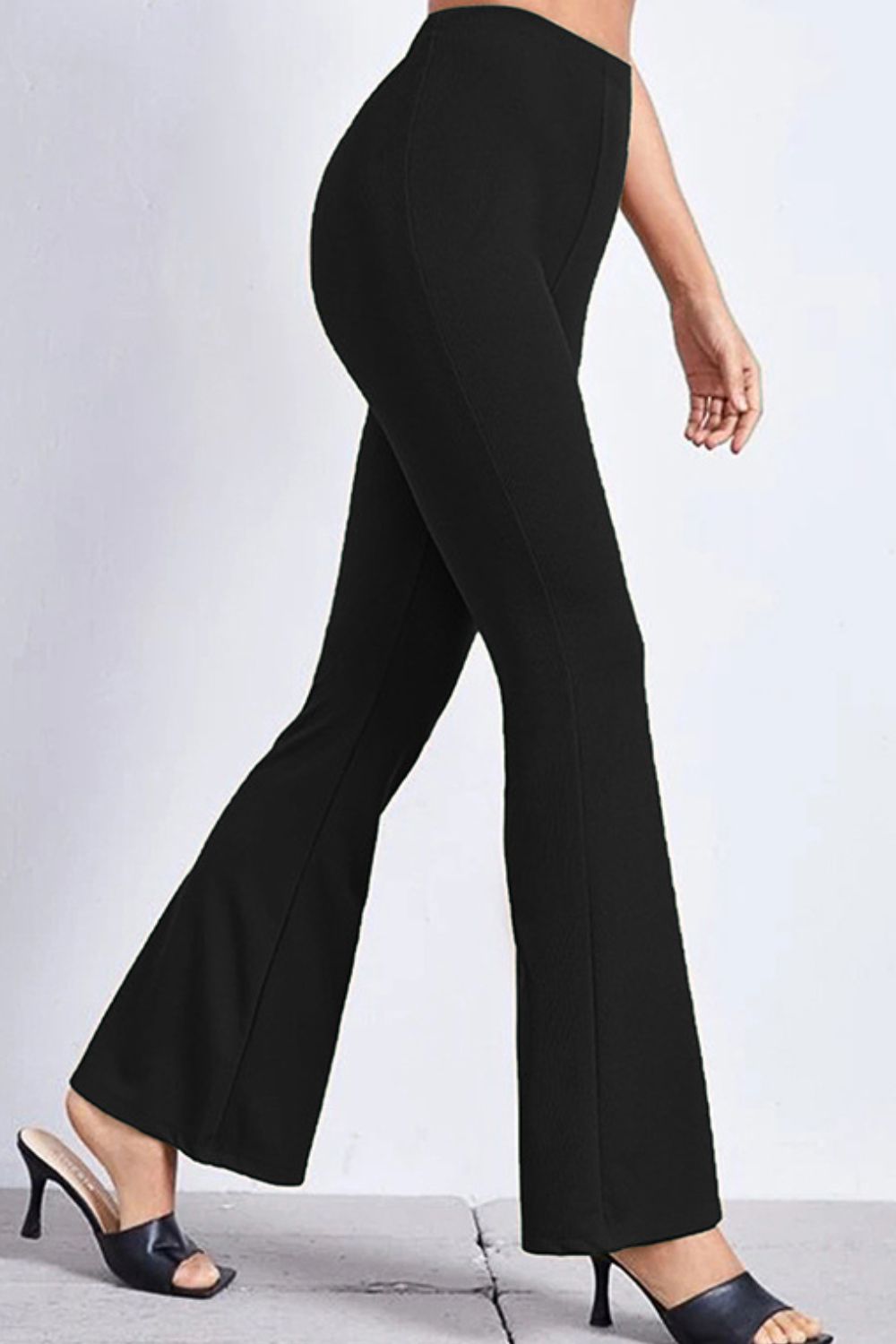 Pantalones de campana de tiro alto