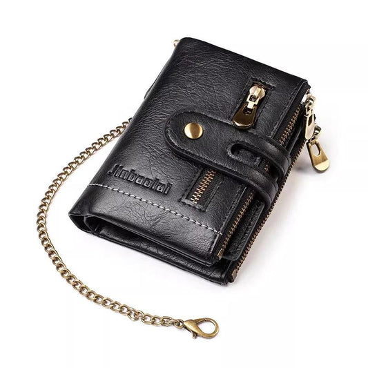 Leather Multi-card Slot Large Capacity ID Card Holder Wallet For Men