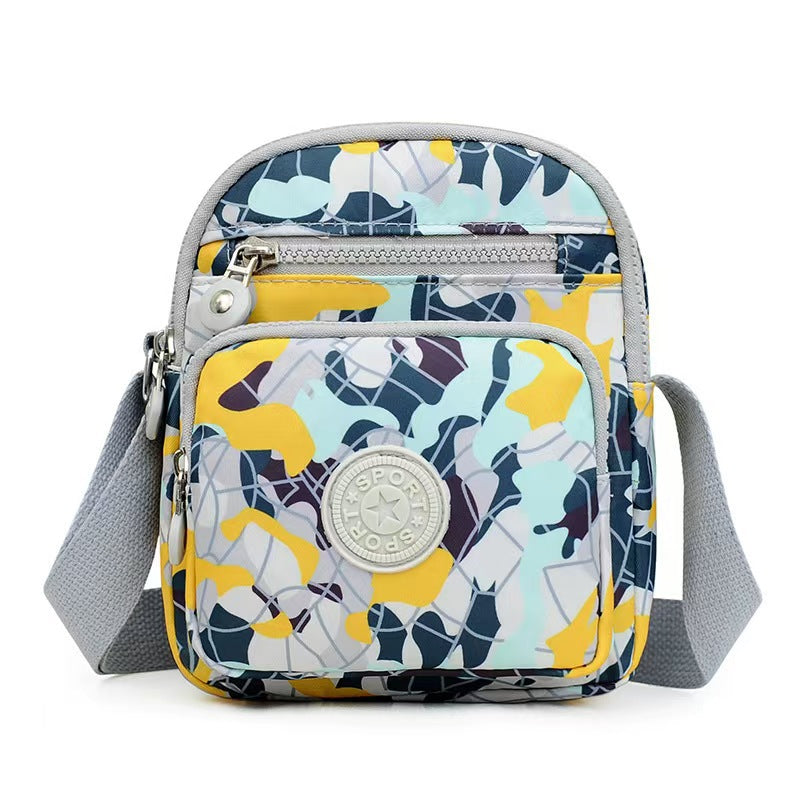 Lightweight Multi-Layer Oxford Cloth Crossbody Fashionable Small Square Bag