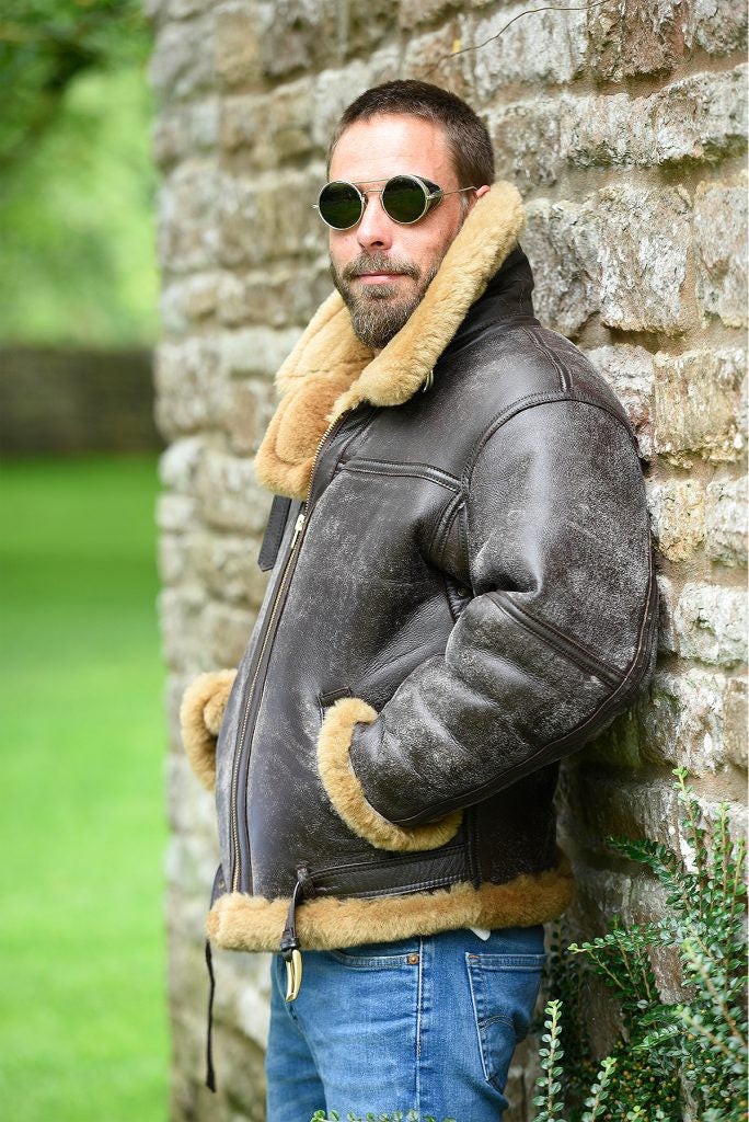 Western Antique Trendy Fur Coat For Men Winter