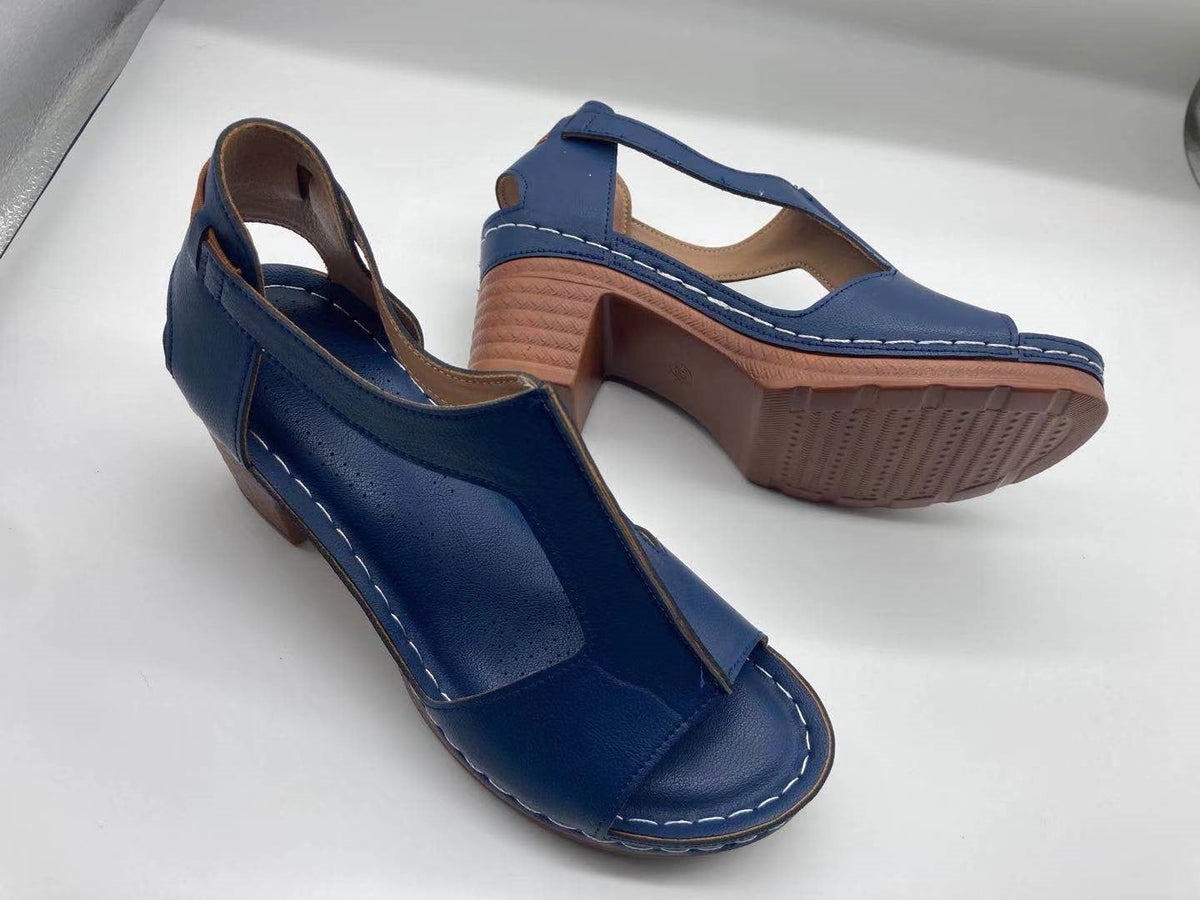 Peep Toe Wedge Sandals
