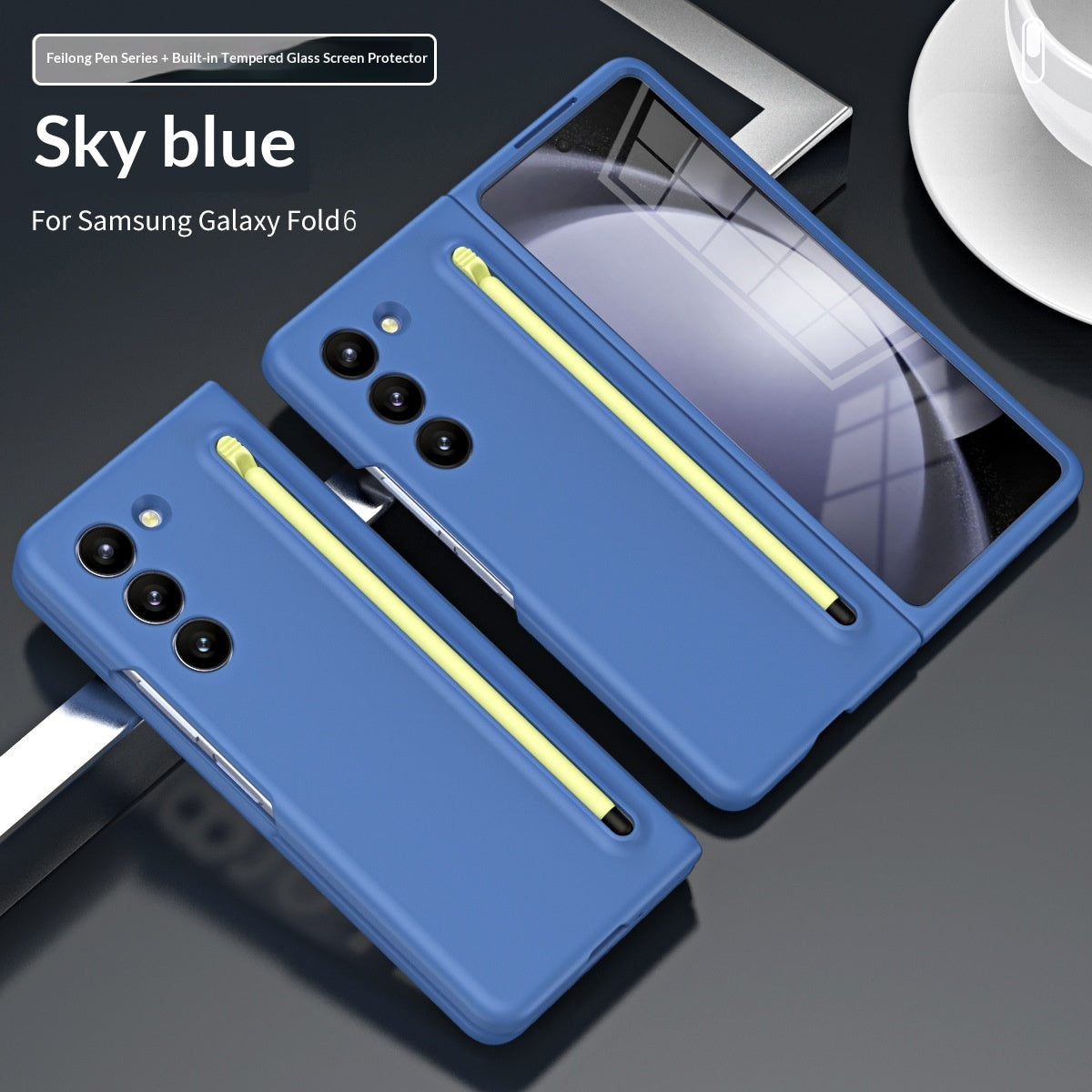 Phone Case With A Skin-feel Hard Shell Pen Slot Storage Strap And Stylus Protection