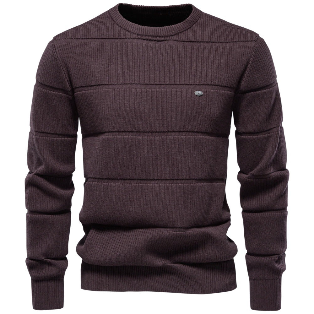 2026 AutumnWinter New Foreign Trade Round Neck Sweater For Men, Business Casual Cross-Border Men's Pullover Sweater, Men's Knitwear