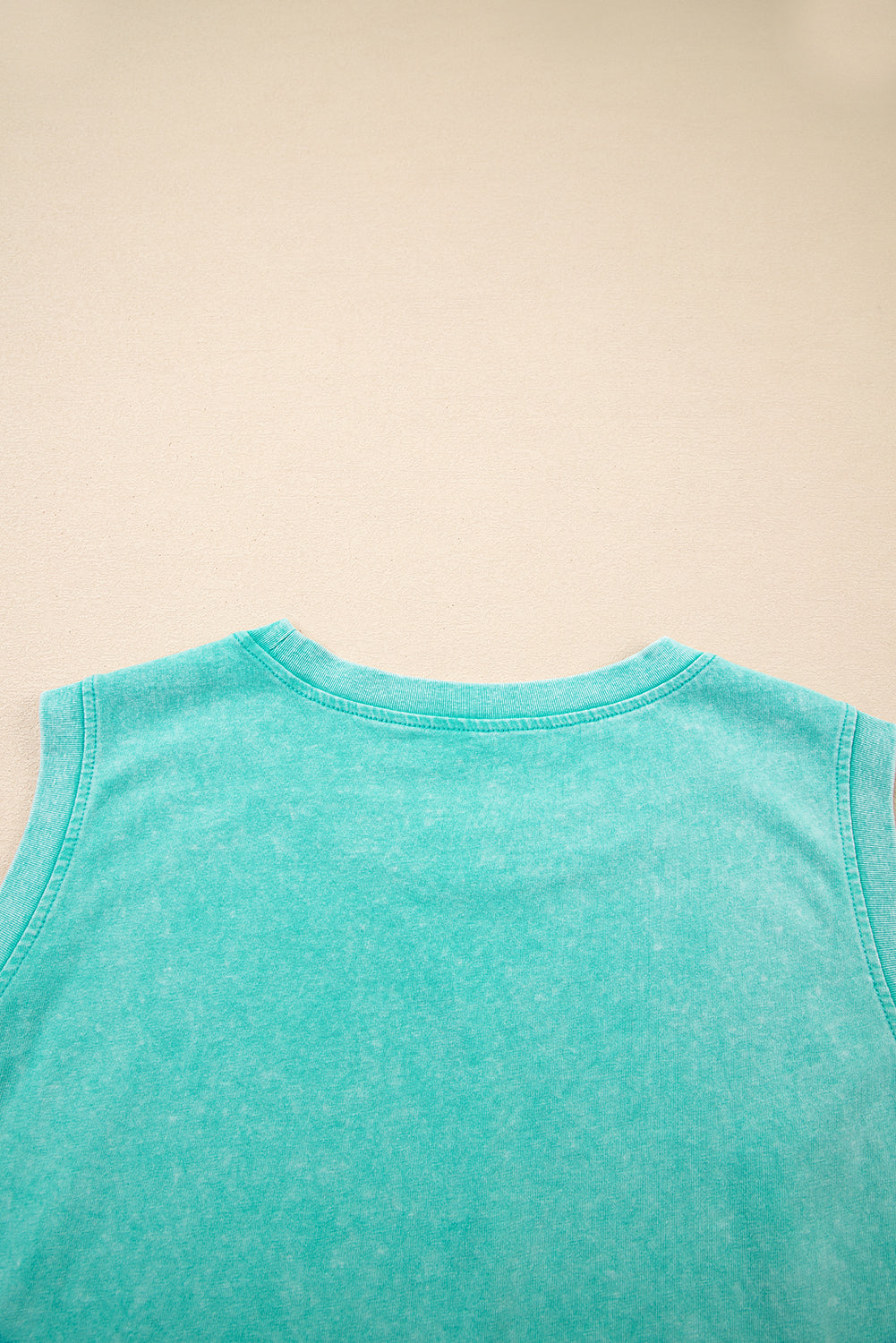 Conjunto de 2 piezas de top de tirantes y falda con abertura de algodón con lavado mineral en verde menta